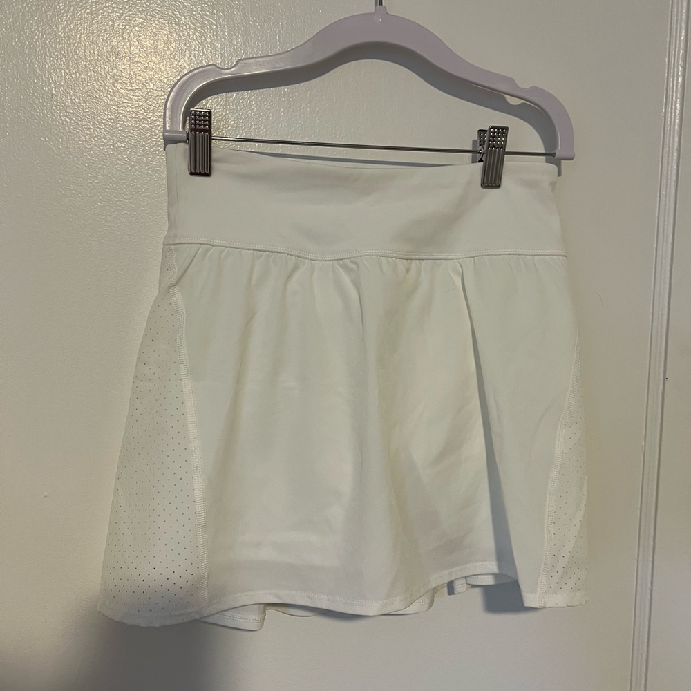 White SPANX Tennis Skirt